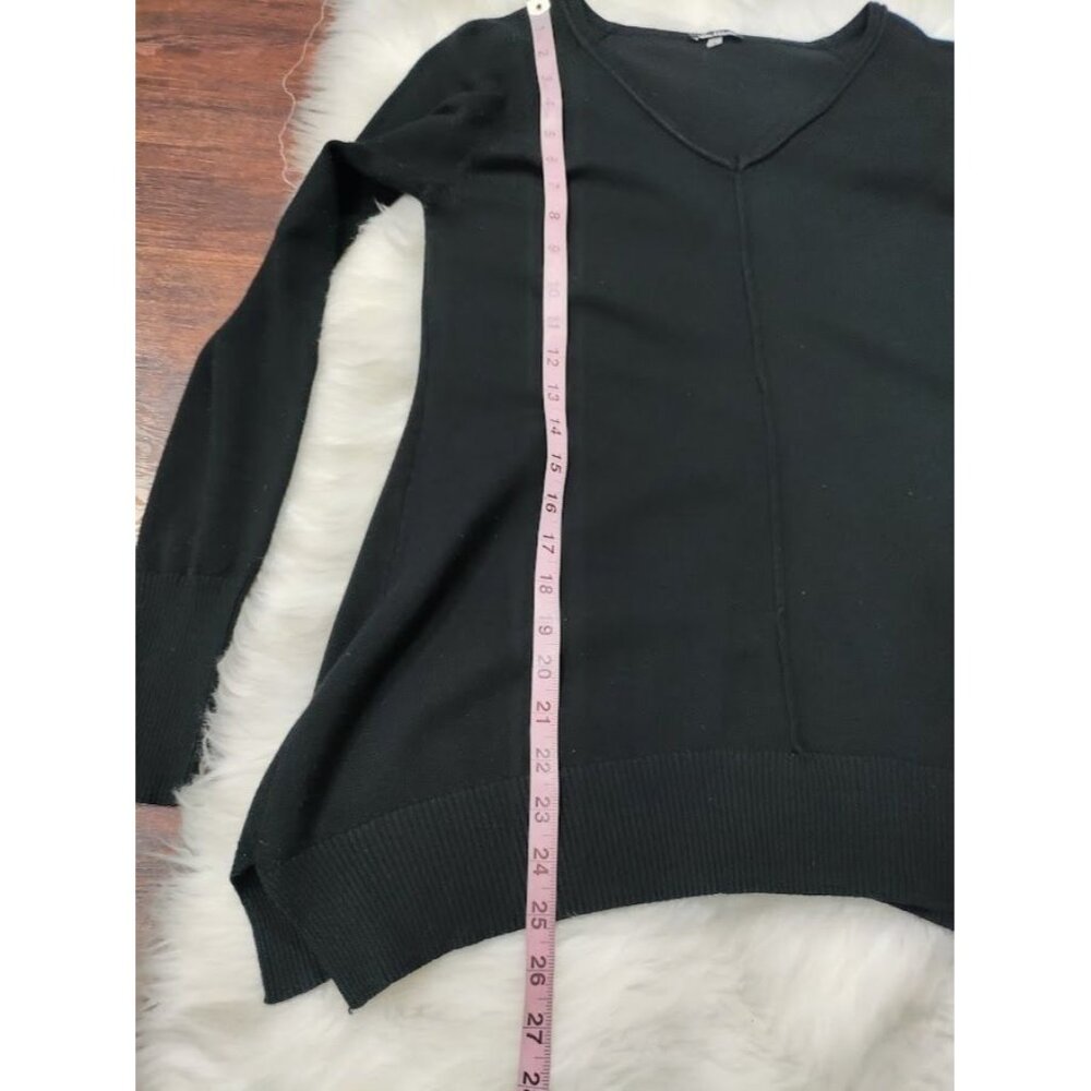 Vila Milano Long Sleeve Ribbed Knit V Neck Pullover Sweater Black Women's S / M - Picture 9 of 10